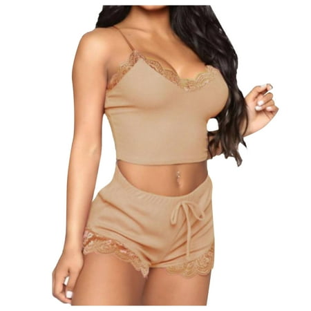 

Women Underwear Brief Panties Camisole Shorts Set Nightwear Lingerie Set Lingerie Sets New Fashion Lace Sleepwear Pajamas