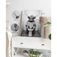 thumbnail image 3 of Funny Highland Cow Bathroom Wall Art 8x10in6pcs Framed Black and White Rustic Cute Canvas Prints for Bathroom Restroom Decor, 3 of 4