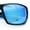 Black Blue - Blue Mirror, variant on Mens Polarized Antiglare Biker Wrap Around Plastic Sport Sunglasses Black Blue - Blue Mirror