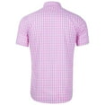 thumbnail image 3 of Hpapadks Summer Shirts for Men Casual Plaid Print Short Sleeve Turn Down Buttons Blouses Formal Lightweight Mens Dress Shirt Pink XXXL, 3 of 4