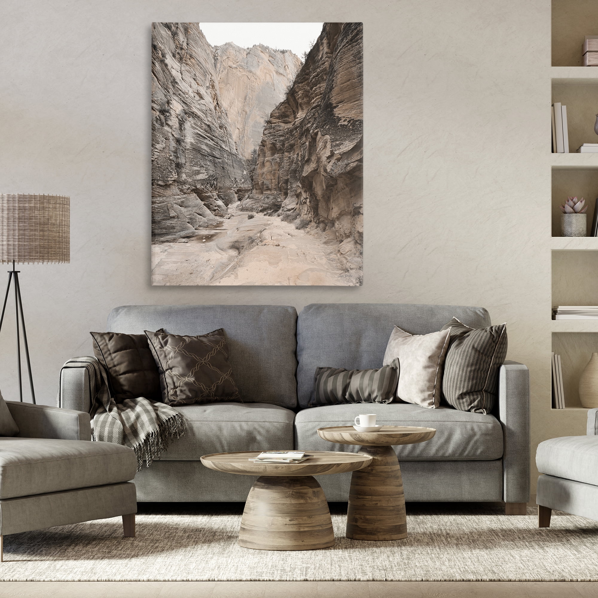 Stupell Industries Looming Sandy Cliffs Landscape Photography Gallery Wrapped Canvas Art Print Wall Art, 36 x 48