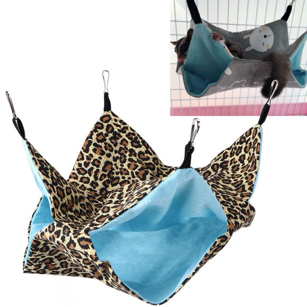 Hamaca para hámster cama columpio colgante para mascotas pequeñas saco de dormir fresco hamacas refrescantes de lona de doble capa para hámster de verano para animales ANGGREK Otros