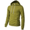 thumbnail image 3 of H2H Mens Casual Slim Fit Pullover Hoodie Long Sleeve Lightweight With Kanga Pocket (CMOHOL050), 3 of 6