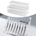thumbnail image 4 of Soporte de acrílico para pinzas de pestañas, práctico soporte de almacenamiento para extensiones de pestañas, expositor para el hogar, estación de 48 hoyos, 4 of 8
