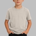 thumbnail image 2 of Tranfacy Children Short Sleeve Round Neck T‑Shirt Summer Solid Minimal Pullover Tops for 2 to 15 Years Old, 2 of 5
