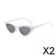 thumbnail image 1 of 2x Gafas de Sol Gafas de Sol de Moda Gafas de Conducción Gafas de Protección Solar con Estilo Gafas de Sol Triangulares para Cosplay Accesorios de 2 piezas, 1 of 10