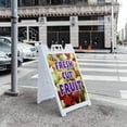 thumbnail image 5 of A-frame Sidewalk Coroplast Fresh Cut Fruit 24" x 36" Double Sided A-Frame Sidewalk Sign, Includes 2 Plastic Inserts | Foldable Portable White Signicade Sandwich Board Signs, 5 of 5