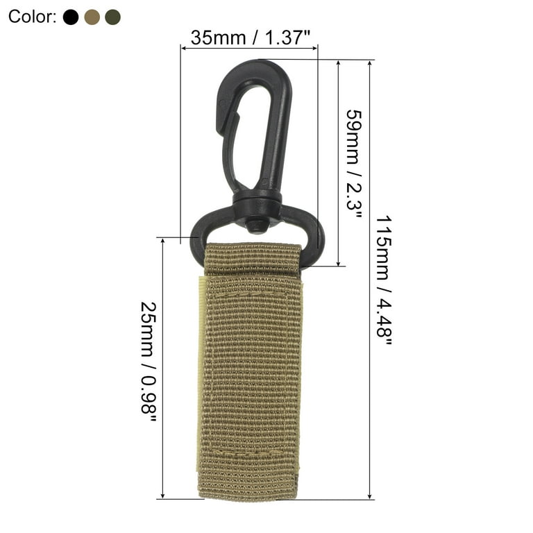 Unique Bargains Belt Keeper Nylon Revolve Keychain Hook Clip Multicolor 3  Pack