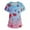 Blue, variant on Valentine's Day Working Uniform Shirts for Women Love Heart Printed V-Neck Breathable Scrub Tops Short Sleeve Professionals Soft Stretch Workwear Shirt with Pockets wine 3X-Large