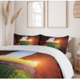 thumbnail image 6 of Ambesonne Landscape Duvet Cover Sets, Canyon at Sunset Time, 2-Queen, Green Orange, 6 of 7