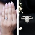 thumbnail image 4 of Rosec Jewels IGI Certified Lab Grown Diamond Oval Engagement Ring 2 Carat - E-VS1 Quality - Diamond Solitaire Ring for Women, 925 Sterling Silver, US 4.00, 4 of 9