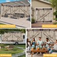 thumbnail image 6 of Farmhouse Wood Grain Garage Door Cover Banner 6 x 13 FT, Vintage Country Barn Gate Brown Garage Door Curtains Backdrop with Grommets for Indoor Outdoor Wall Party Porch Yard Decorations Background, 6 of 9