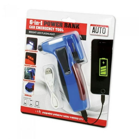 6 IN 1 CAR EMERGENCY TOOL W/POWER BANK