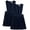 Navy V-Neck, variant on Beverly Hills Polo Club Girls' School Uniform Dress - 2 Pack Sleeveless Pleated Khaki Jumper Dress (4-16)