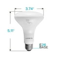 thumbnail image 4 of Luxrite 12-Pack BR30 LED Flood Light Bulb, 3 Color Selectable, Dimmable, 850 Lumens, 10 Watt, Damp Rated, 4 of 8
