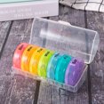 thumbnail image 3 of Pill Box Large Capacity Tablet Organizer Portable Pill Container Round Tablet Organizer Weekly Pill Box, 3 of 3
