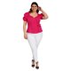 thumbnail image 5 of Blusa peplum Roman Fashion /Tallas Extras 0412 (Fiusha) fucsia 40 Roman Fashion BL-ELY-0412-FIUSHA, 5 of 6
