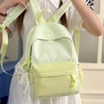 thumbnail image 5 of Girls Backpack Patchwork Bow Backpack Lightweight Casual Student Daypack Versatile Everyday Carry Green One Size, 5 of 9