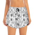 thumbnail image 2 of Goofa Hand Drawn Snake Printed Women 2 in 1 Running Shorts,Quick Dry Athletic Workout Shorts,High Waisted Athletic Shorts with Liner Pockets-Small, 2 of 9