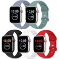 thumbnail image 1 of Paquete de 5 bandas compatibles con Apple Watch Band 38 mm, 40 mm, 41 mm, 42 mm, 44 mm, 45 mm, compatibles con Iwatch Series 7 6 5 4 3 2 1 Se Mujeres Hombres Pinksand/stone/la, 1 of 5