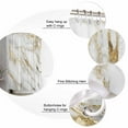 thumbnail image 5 of Gold White Marble Shower Curtain Set ，Waterproof Fabric Shower Curtains Abstract Cracked Stone Texture Contemporary Shower Curtains for Bathroom,Bathroom Decor 72"x84", 5 of 6