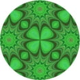thumbnail image 1 of Ahgly Company Tapis Rond Lavable en Machine Intérieur Transitionnel Vert Lime, 4 Pieds Rond, 1 of 7