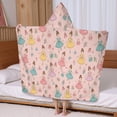 thumbnail image 5 of Princess Dress Ballet Pattern Hooded Bath Towel，60"x35" for Ages 3 To 12 Kids, Quick Dry Lightweight Soft Microfiber Hood Beach Towel Cover Up for Kids, 5 of 7