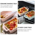 thumbnail image 3 of STRANDCHIC Pink Ceramic Bake Bowl Oven Safe Small Baking Tray Home Use 1Set, 3 of 6