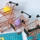 thumbnail image 5 of EeaseMX Mini carrito de compras de dos niveles para niños, juguete de simulación, carrito de comestibles, cesta de almacenamiento, carrito de oro rosa, 5 of 7