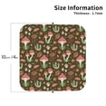 thumbnail image 3 of Kll Square Drink Coasters Set Of 4,Pu Leather Absorbent Coasters Set Decorative Coffee Cup Coasters Housewarming Gift For Home Decor-Mushrooms And Autumn, 3 of 9
