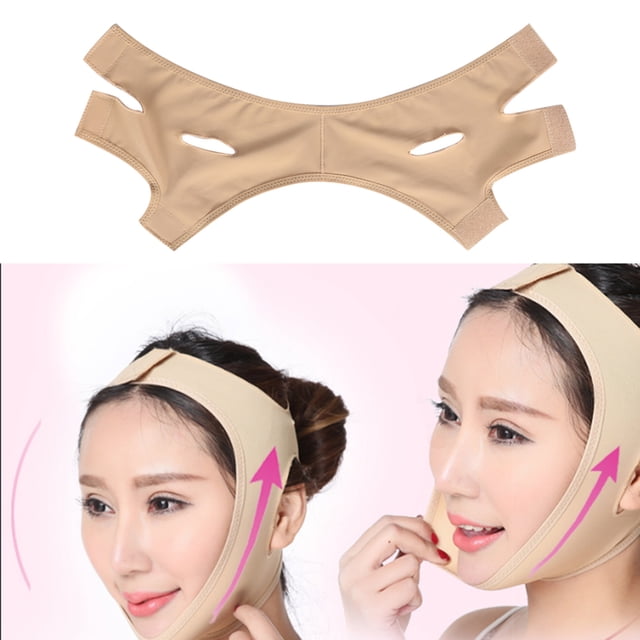 Ceinture Amincissante pour le Visage, Lifting du Cou, Réduit le Double Menton, Bandage TG