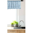 thumbnail image 3 of Ambesonne Ethnic Window Valance, Floral Tile, 54" X 18", Sky Blue and White, 3 of 3