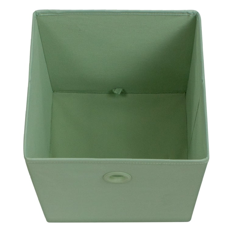 STORAGE BOX GREEN PLAIN 9X10X15