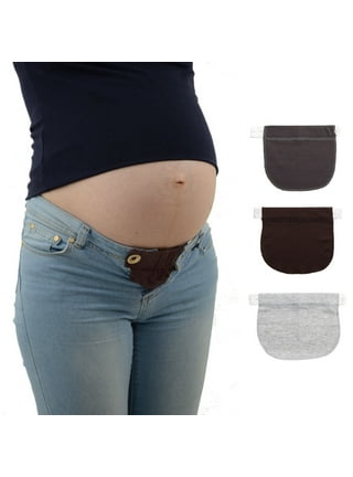 Set of 3 Maternity Pregnancy Adjustable Waist Jeans Trousers Band Belt  Extender Elastic