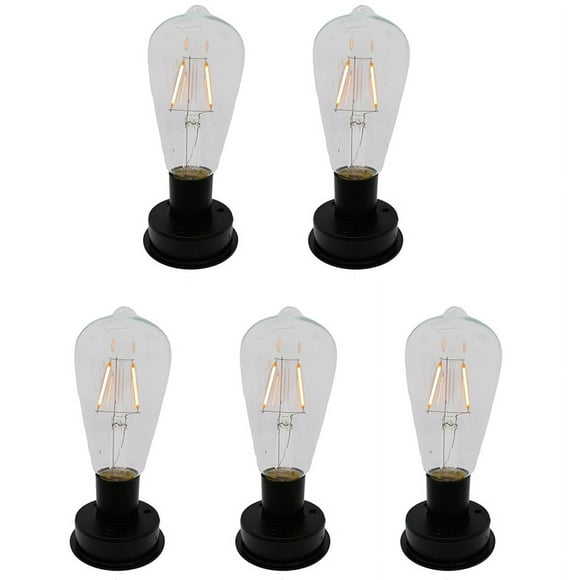 5Pc Solar LED Tungsten Filament Bulb Lamp 2800K Automatic Light Sensors Fence Night Lights for Garden Lamp(8.5cm)
