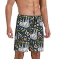 thumbnail image 2 of Pofeuu Cute Sloth Print Men's Soft Woven Elastic Waistband Sleep Pajama Short-Medium, 2 of 6