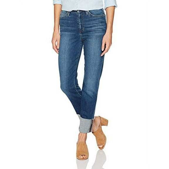 faded high rise ankle jeans