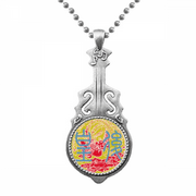 China Ancient Empress Phoenix Pattern Pendant Jewelry Music Guitar Torque Hangtag