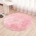 thumbnail image 3 of LOCHAS Luxury Round Fluffy Area Rugs for Bedroom Kids Nursery Rug Super Soft Living Room Home Shaggy Carpet 4 Feet, Pink, 3 of 9