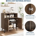 thumbnail image 2 of Armoire de Rangement Cannelée avec Pattes en Métal, Buffet Milieu du Siècle Moderne, 2 of 7