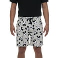 thumbnail image 2 of Mens Disney Mickey Mouse Pajama Sleep Shorts Gray Black Pockets, 2 of 7