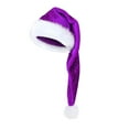 thumbnail image 2 of Long Christmas Santa Hat for Adults, Christmas Santa Hat, Unisex Deluxe Plush Long Xmas Santa Claus Hats New Year Festive Holiday, 1 Pcs, 30.0x12.0", 2 of 3