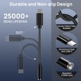 thumbnail image 3 of USB Type C to 3.5mm Earbuds Jack Adapter,USB Type C to 3.5mm Headphone Aux Audio Jack Hi-Res DAC Dongle Cable Compatible with Samsung Galaxy S23 S22 S21 S20 Note 20 10,Google,Black, 3 of 5