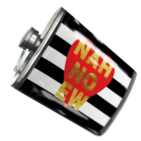 

NEONBLOND Flask Nah No Ew Valentine s Day Gold and Stripes Heart