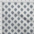 thumbnail image 3 of oneOone Cotton Poplin Fabric Leaves & Floral Block Printed Fabric 1 Yard 56 Inch Wide, 3 of 4