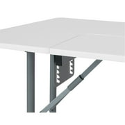 Sew Ready Foldaway Multipurpose Sewing Table with Adjustable Platform in Silver/White