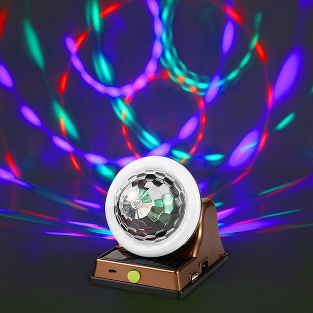 Luz de bola de discoteca colorida giratoria mágica luz de bola rgb luz LED (dorado)