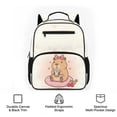 thumbnail image 6 of Jeiento Cute Capybara Toddler Lightweight Preschool Backpack for 2-5 Year Old, 13.5 Inch Kids School Bag for Girls & Boys, 5 Compartment Bookbag with Top Handle, 6 of 7