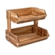 thumbnail image 4 of Cesta de almacenamiento de frutas y verduras, soporte para cuenco de frutas, cesta de almacenamiento de 2 niveles, frutero para comedor, fiesta de Marrón, 4 of 9