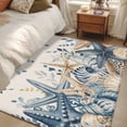 thumbnail image 4 of Area Rugs for Living Room Bedroom, Blue Eucalyptus Coastal 4'x6' Rug Washable Carpet Runner Indoor Outdoor, Beach Starfish Shell Nautical Rustic Non Slip Accent Floor Mats Rug for Kitchen, Office, 4 of 8